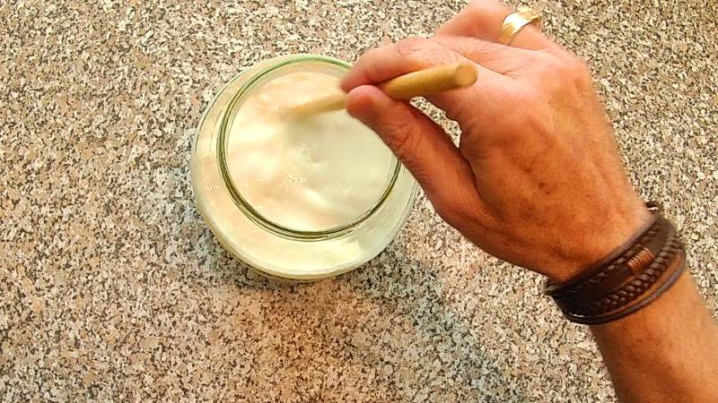 Stir well with a non-metal spoon